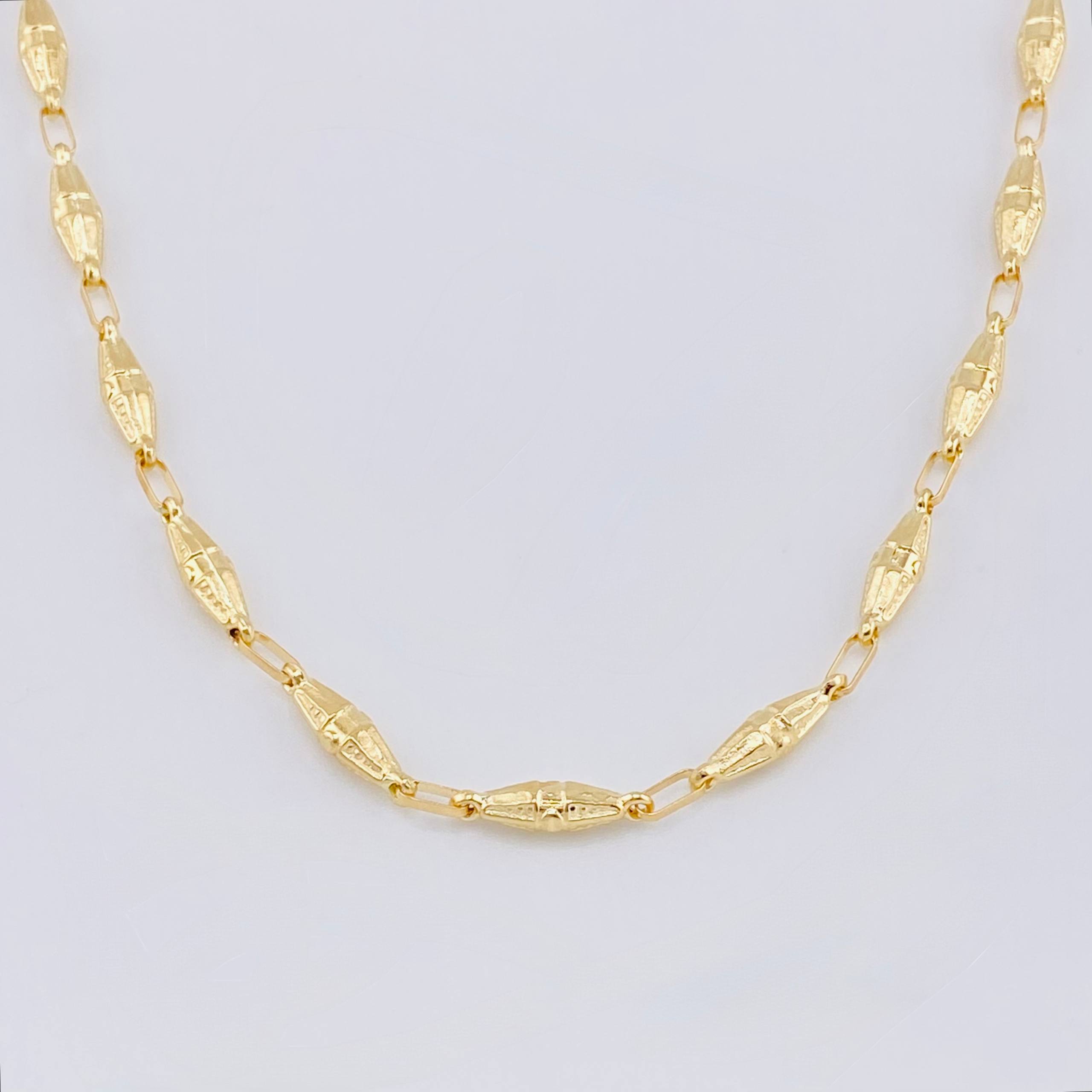Cadena Rustica Dubai 10.7gr / 65cm / 4.2mm Oro Amarillo 18K