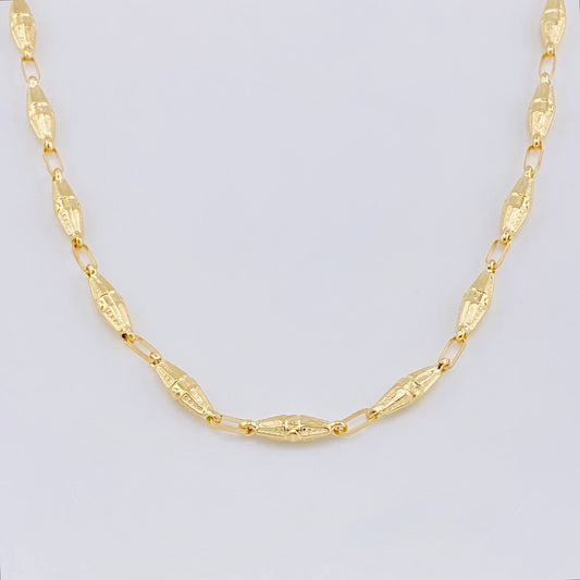 Cadena Rustica Dubai 10.7gr / 65cm / 4.2mm Oro Amarillo 18K
