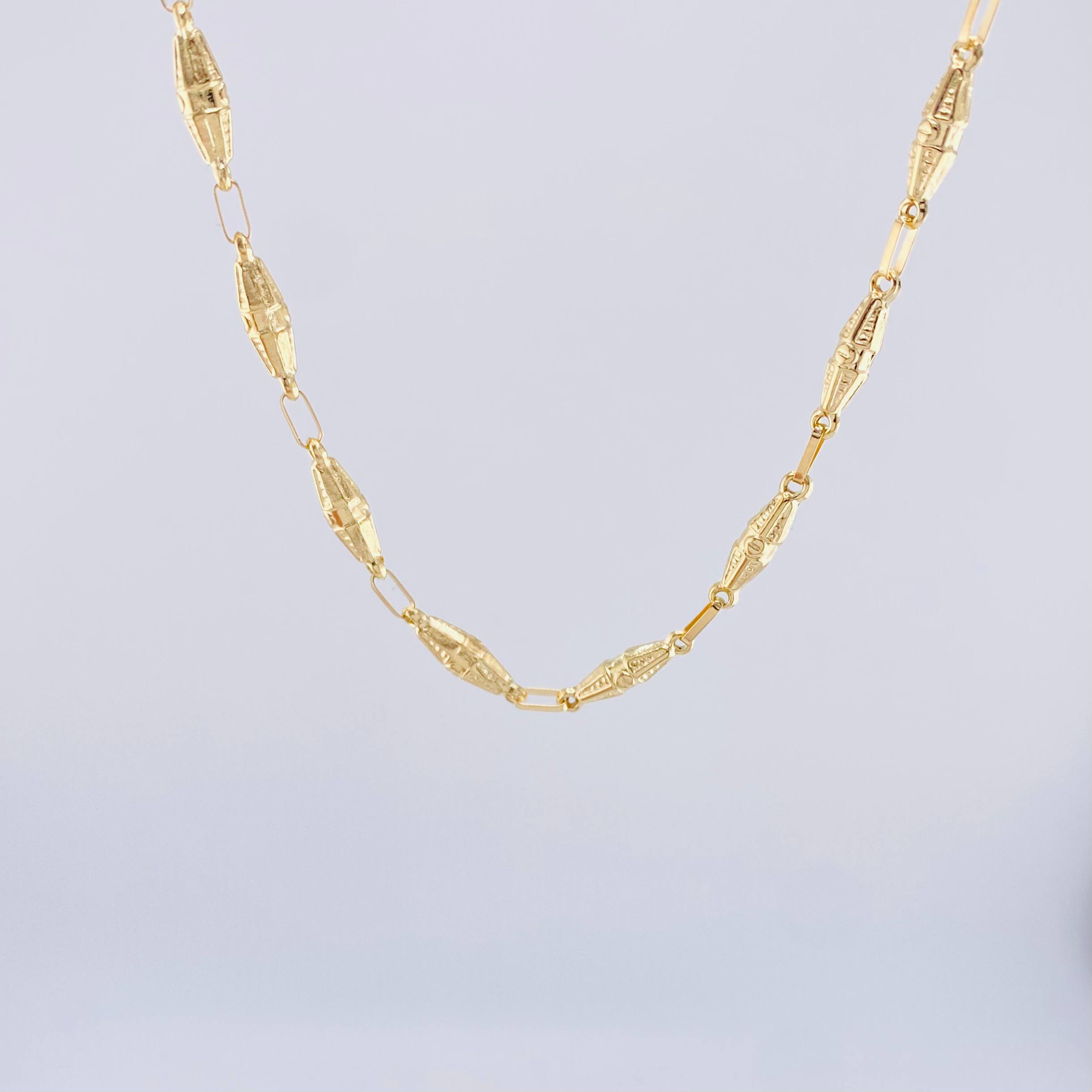 Cadena Rustica Dubai 10.7gr / 65cm / 4.2mm Oro Amarillo 18K