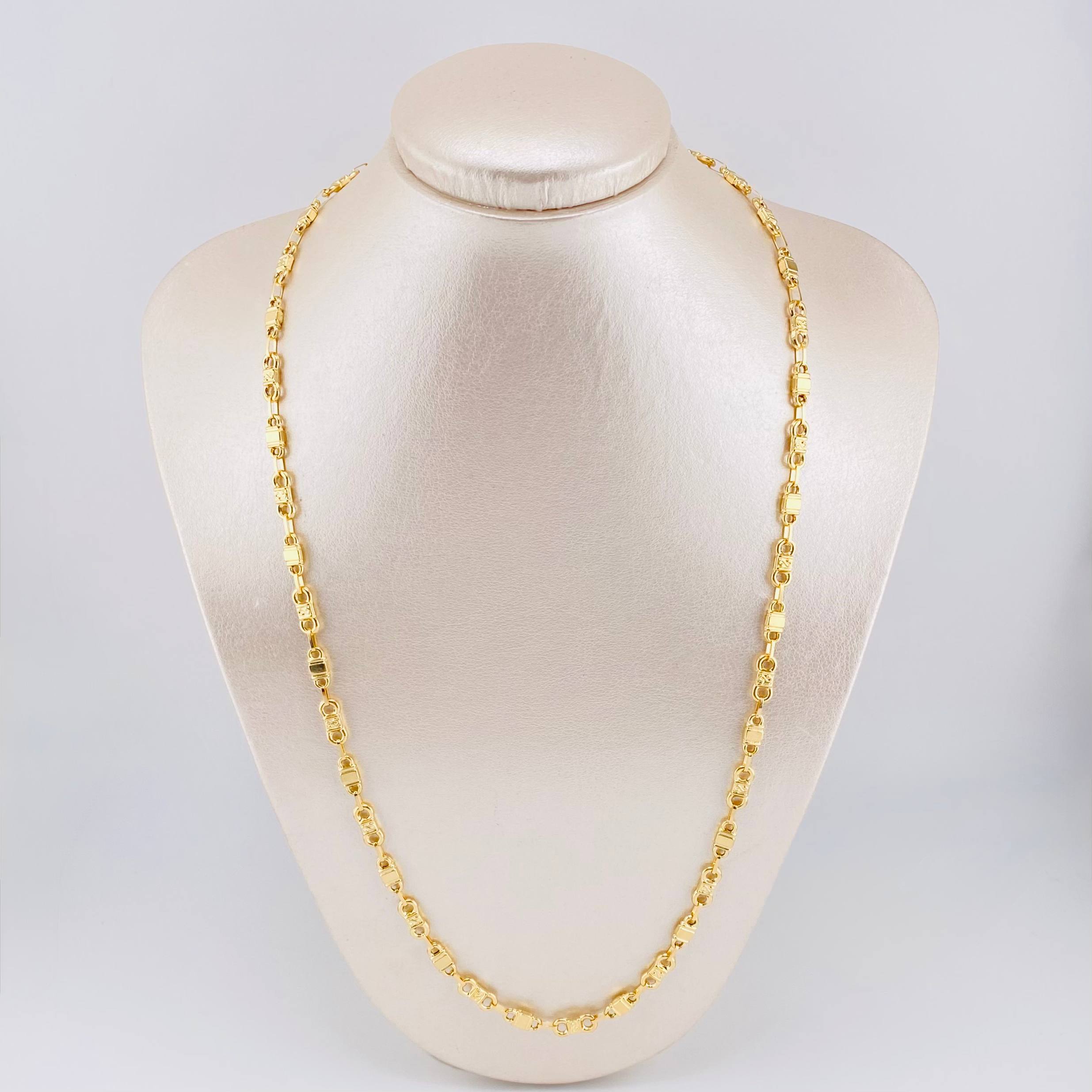 Cadena Rustica Esposas Infinitas 12.8gr / 61cm / 5.25mm Oro Amarillo 18K