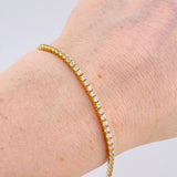 Pulso Tenis Doble Faz 6.9gr / 18cm / 2.9mm Oro Amarillo +4 18K *