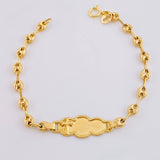 Pulso Bebé Gc Nube Cruz Bordeada 1.9gr / 13.5cm / 3.6mm Oro Amarillo 18K *