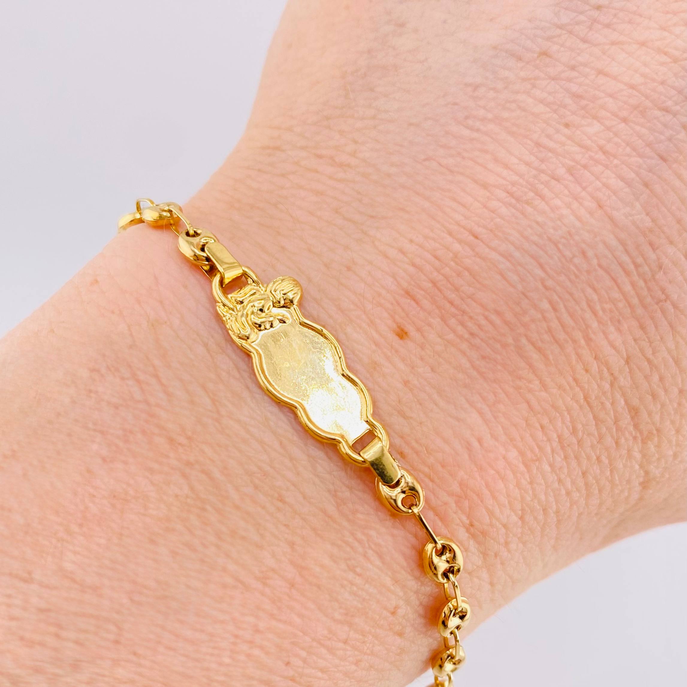 Pulso Bebé Gc Nube Angel 1.95gr / 14.5cm / 3.7mm Oro Amarillo 18K