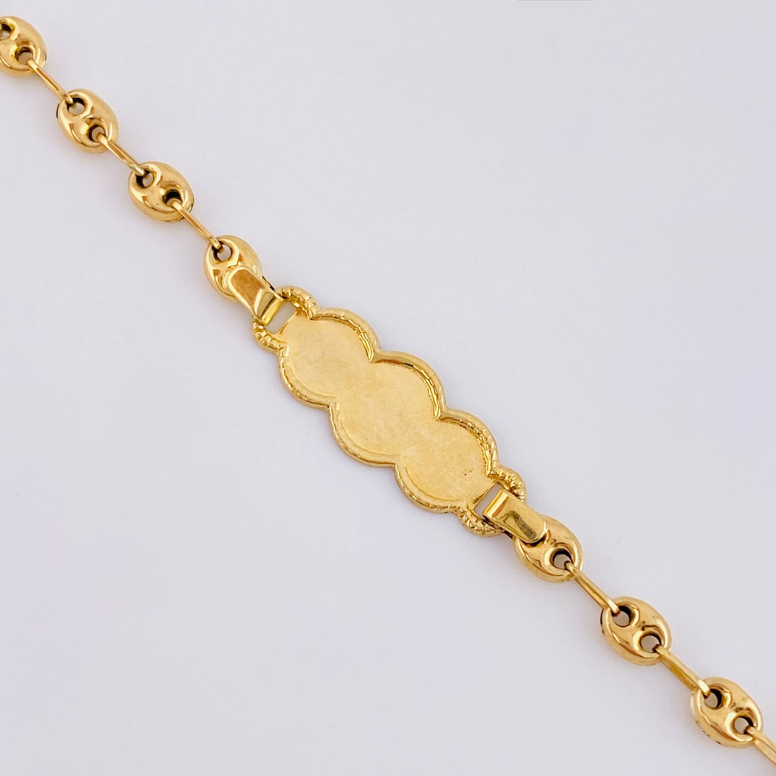 Pulso Bebé Gc Nube Bordeada 2gr / 14.5cm / 3.7mm Oro Amarillo 18K ©
