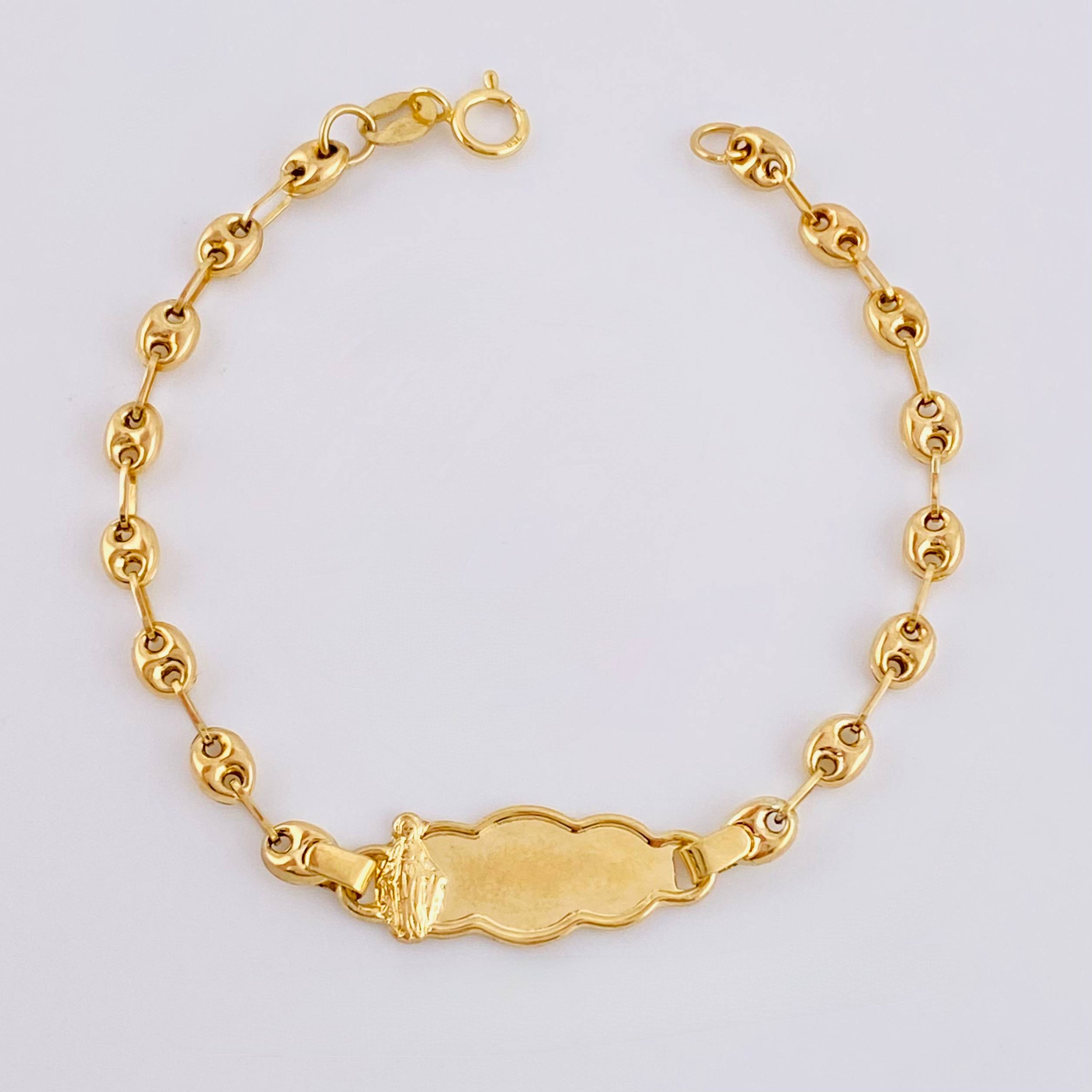 Pulso Bebé Gc Nube Virgen Milagrosa 1.95gr / 14.5cm / 3.6mm Oro Amarillo 18K *