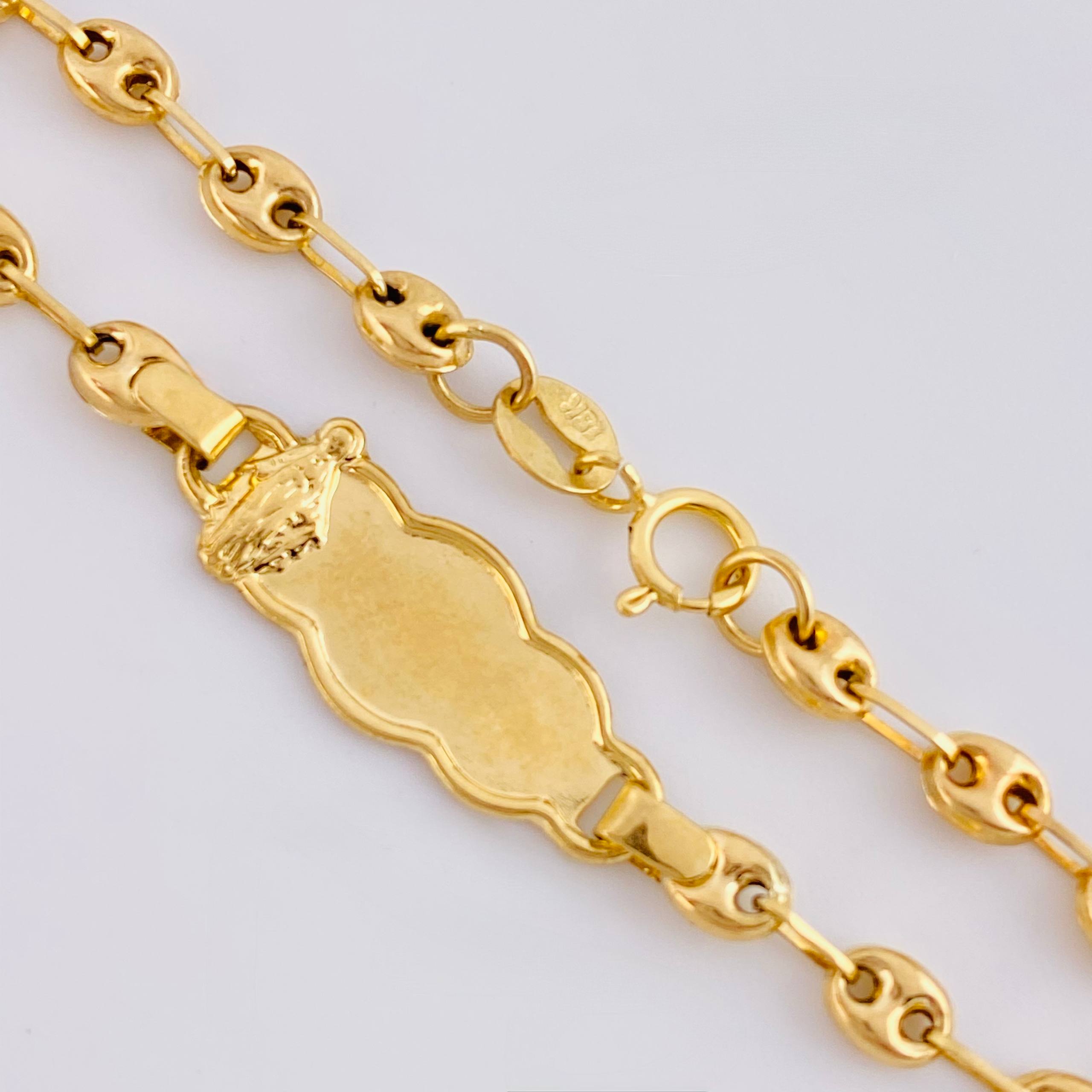 Pulso Bebé Gc Nube Virgen Milagrosa 2gr / 13.5cm / 3.5mm Oro Amarillo 18K