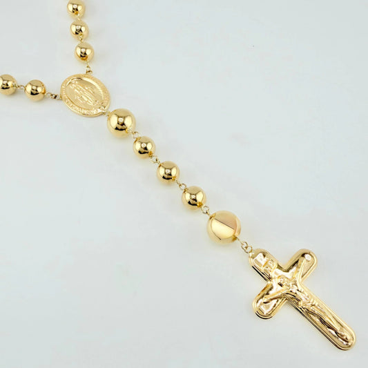 Rosario Rosario Virgen De La Milagrosa Cruz Lisa 29 g / 68 cm / 8mm-10mm mm Oro Amarillo 18K