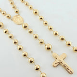 Rosario Rosario Virgen De La Milagrosa Cruz Lisa 29 g / 68 cm / 8mm-10mm mm Oro Amarillo 18K