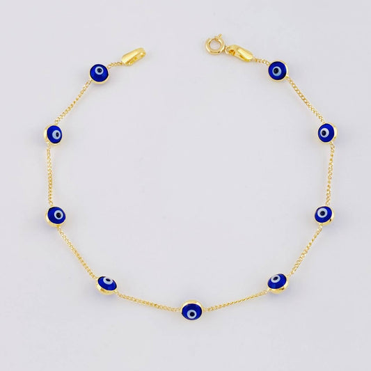 Pulso Ojo Turco 2.2g / 19.2cm / 4.9mm Oro Amarillo 18K