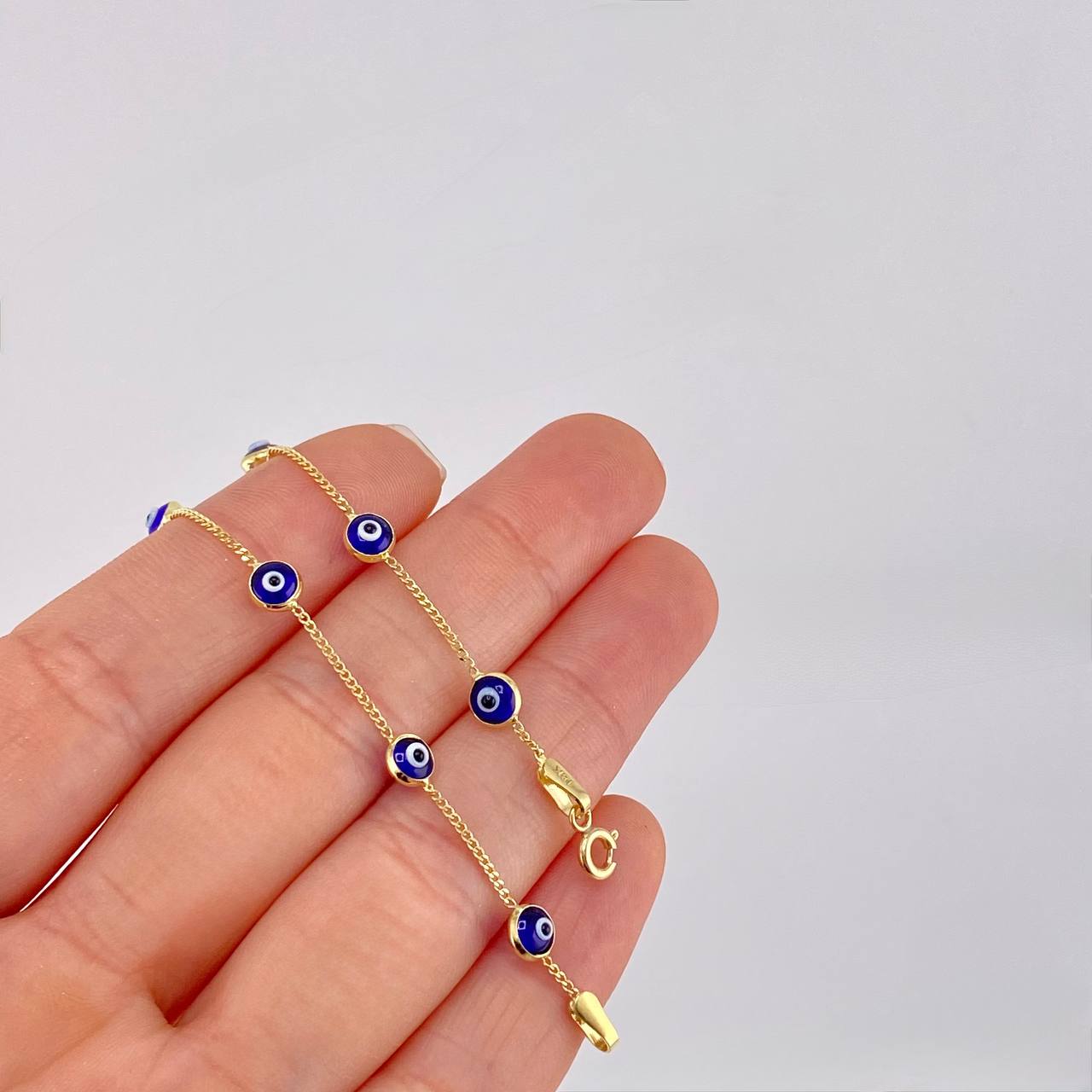 Pulso Ojo Turco 2.2g / 19.2cm / 4.9mm Oro Amarillo 18K