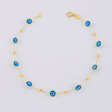 Pulso Aro Seguido Ojo Turco 2.2g / 19.2cm / 4.6mm Oro Amarillo 18K