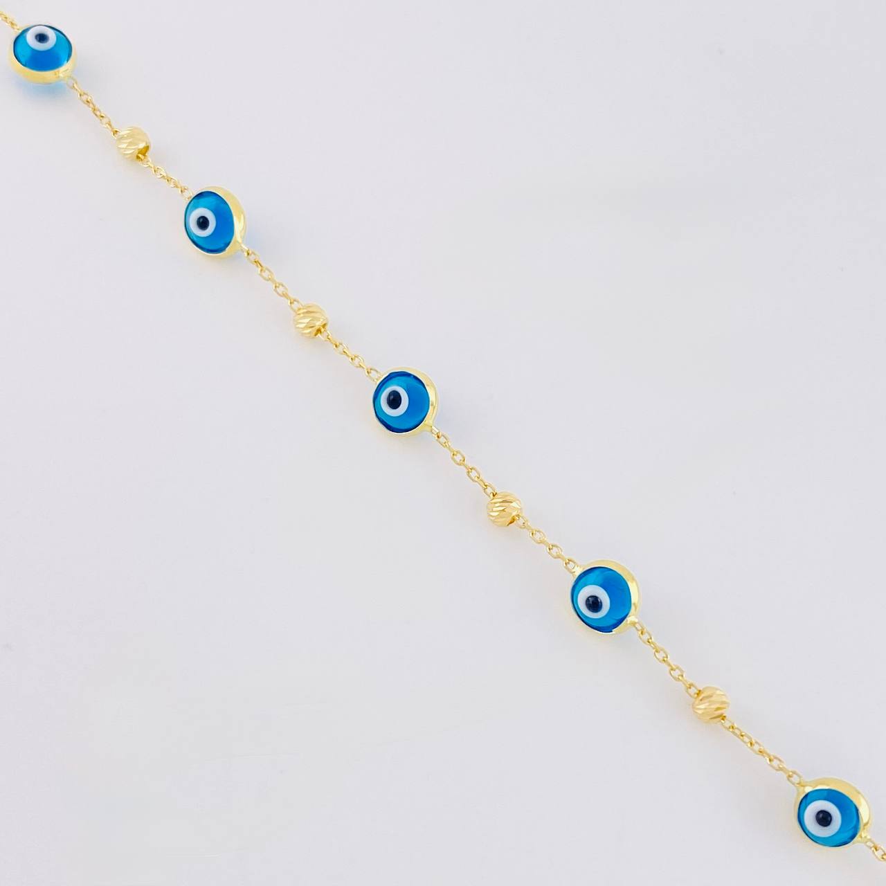 Pulso Aro Seguido Ojo Turco 2.2g / 19.2cm / 4.6mm Oro Amarillo 18K