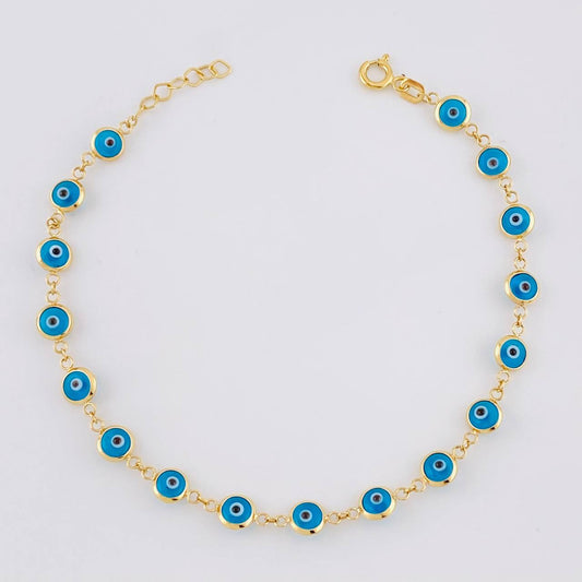 Pulso Ojo Turco 2.85g / 19cm / 4.6mm Oro Amarillo 18K