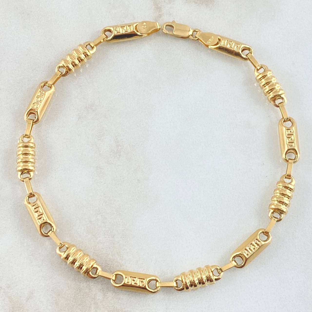 Pulso Rústico Combinado 5.15gr / 20cm / 4.4mm Barril Rayado-Tribal Oro Amarillo 18K ©
