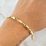 Pulso Rústico Combinado 5.15gr / 20cm / 4.4mm Barril Rayado-Tribal Oro Amarillo 18K ©