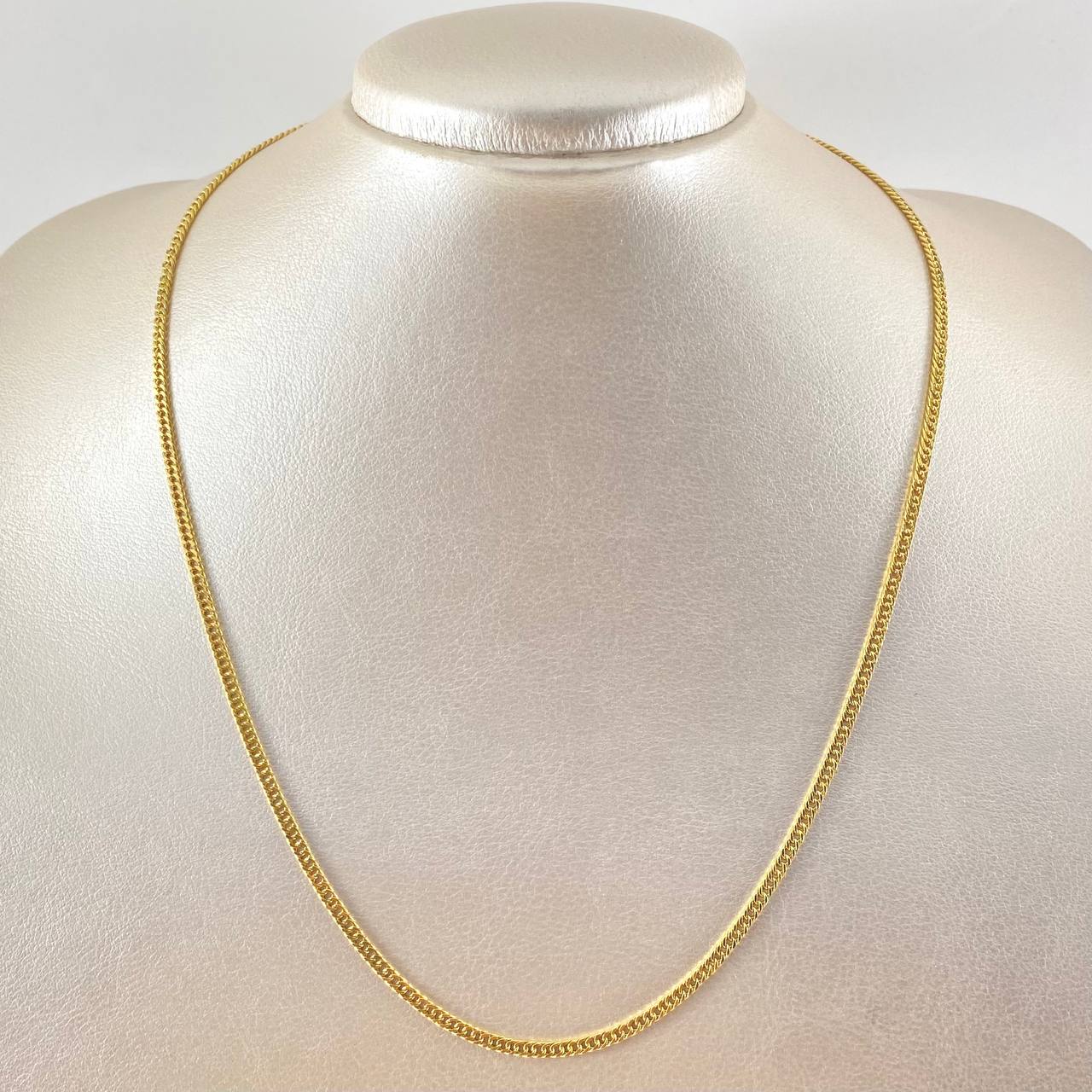 Cadena Cubana Reticulada 4.2gr / 50cm / Oro Amarillo +3 18K !