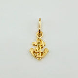 Dije Ancla 0.3gr / 1.4cm / Oro Amarillo 18K