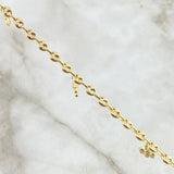 Tobillera GC Calabrote 5.3gr / 25cm / 4.4mm "Sol-Abeja-Oso-Corazón-Virgen Milagrosa" Oro Amarillo 18K