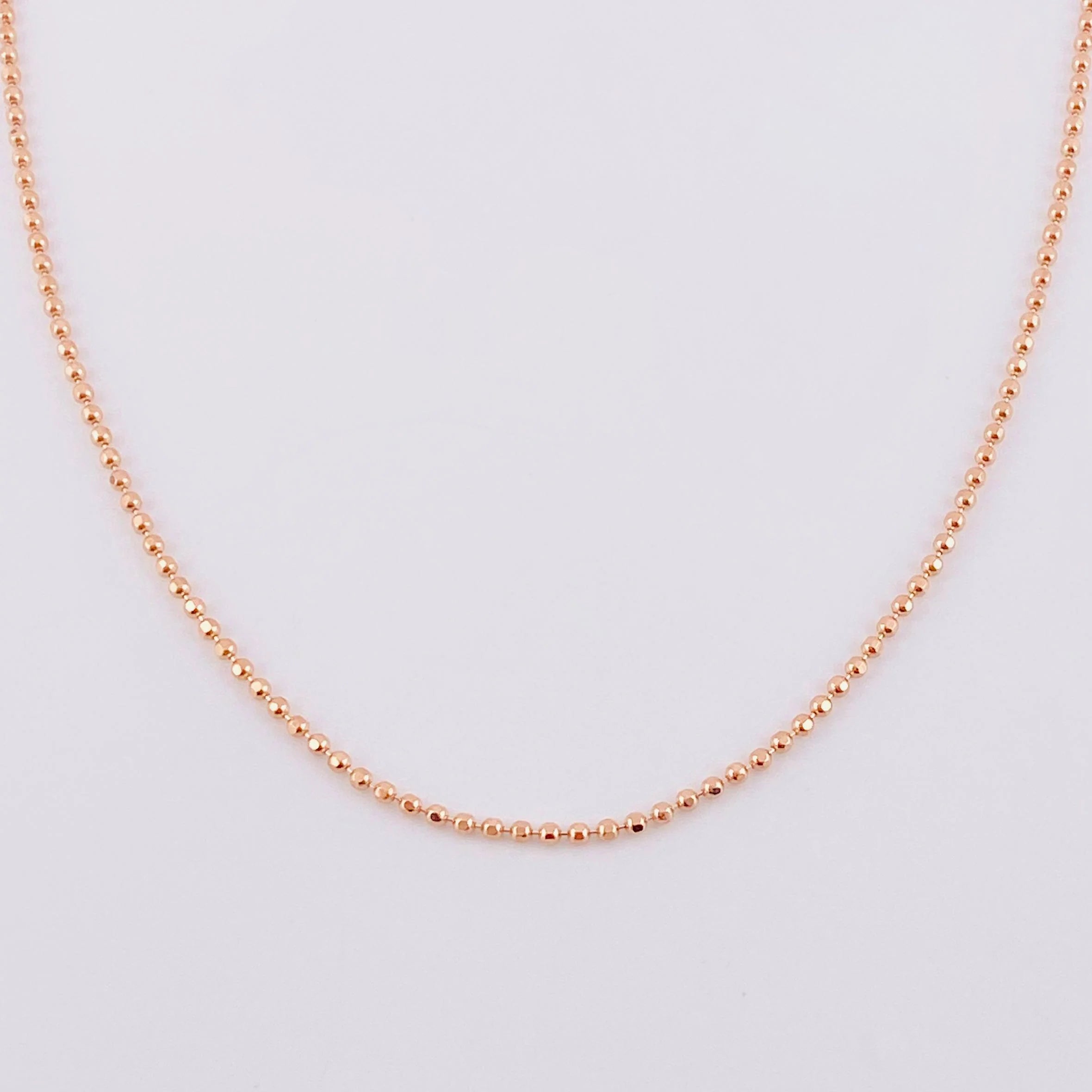 Cadena Militar 5.3g / 60cm / 1.4mm Oro Rosa 18K