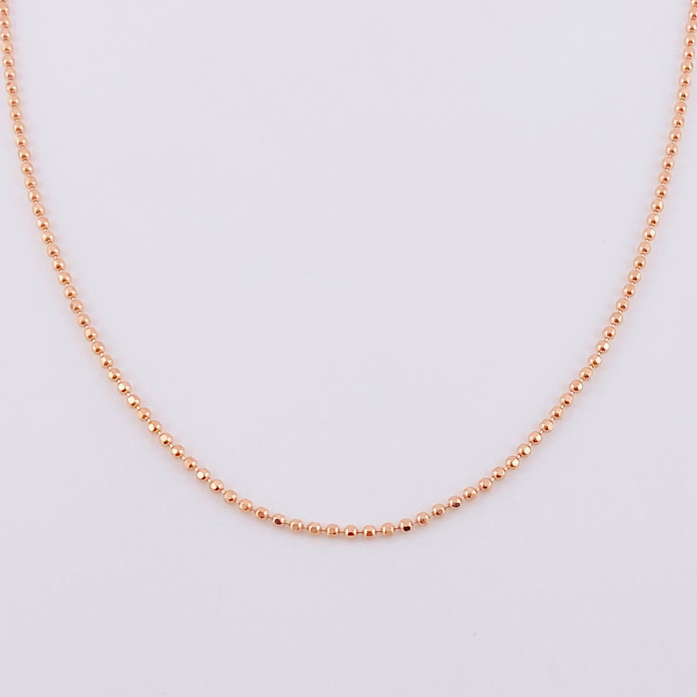 Cadena Militar 5.45g / 60cm / 1.45mm Oro Rosa 18K