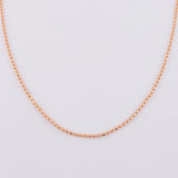 Cadena Militar 5.3g / 60cm / 1.4mm Oro Rosa 18K
