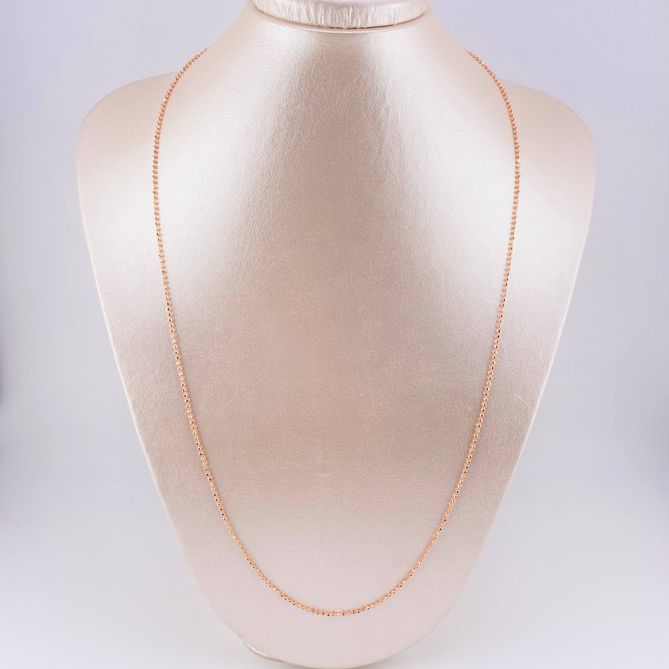 Cadena Militar 5.45g / 60cm / 1.45mm Oro Rosa 18K