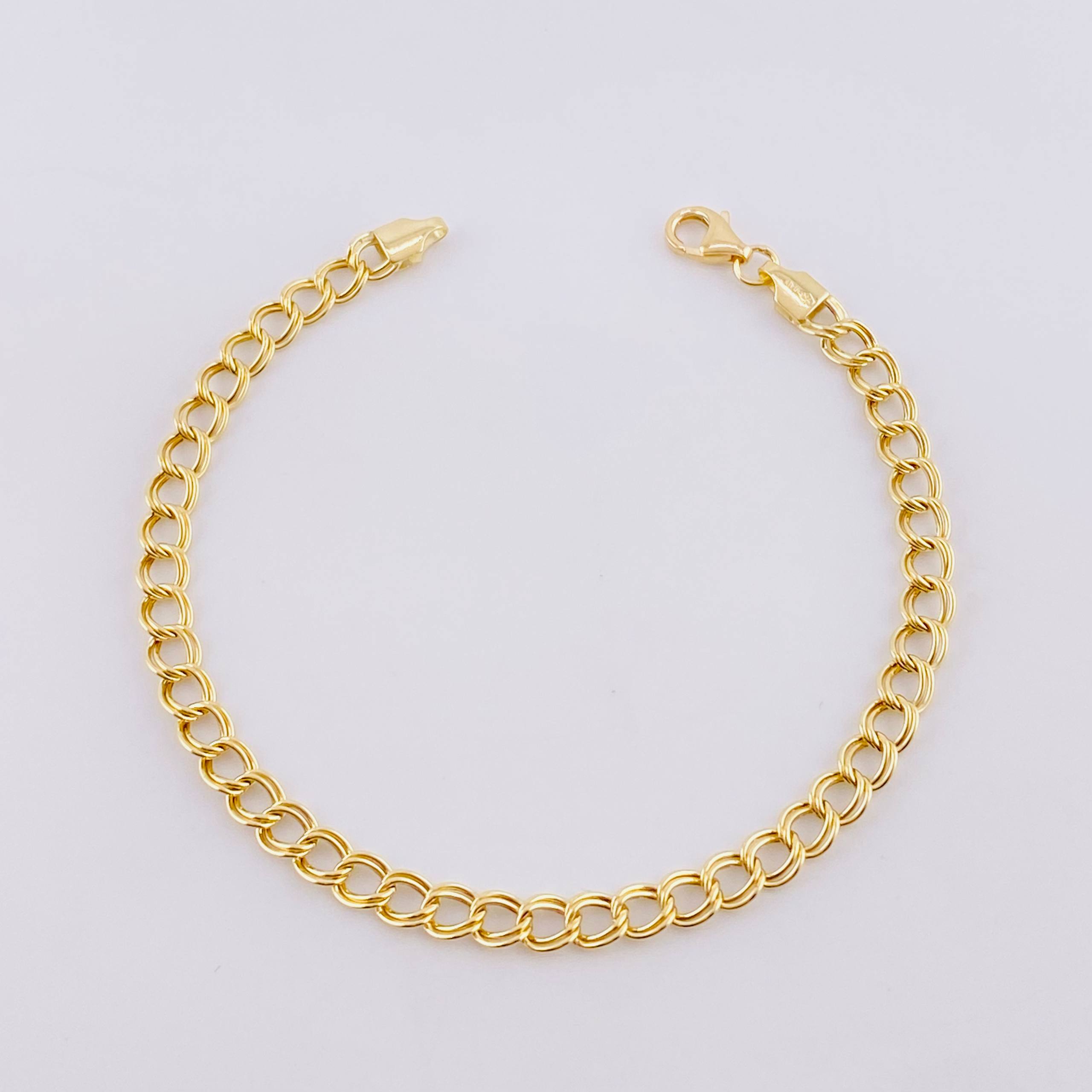 Pulso Cubano Doble 2.55g / 18.6cm / 4.5mm Oro Amarillo 18K