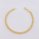 Pulso Cubano Doble 2.55g / 18.5cm / 4.5mm Oro Amarillo 18K