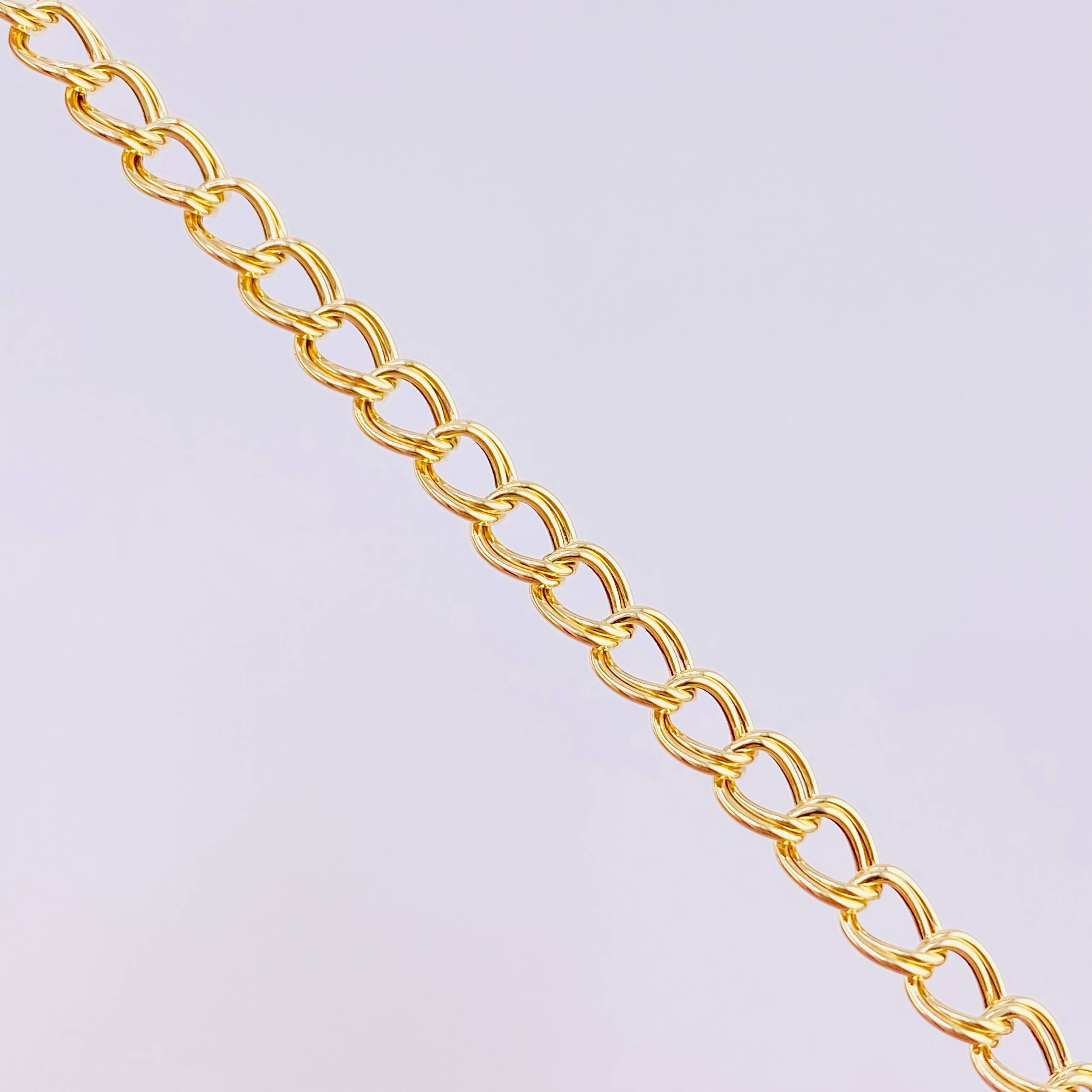 Pulso Cubano Doble 2.55g / 18.5cm / 4.5mm Oro Amarillo 18K