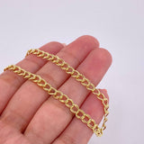Pulso Cubano Doble 2.55g / 18.6cm / 4.5mm Oro Amarillo 18K