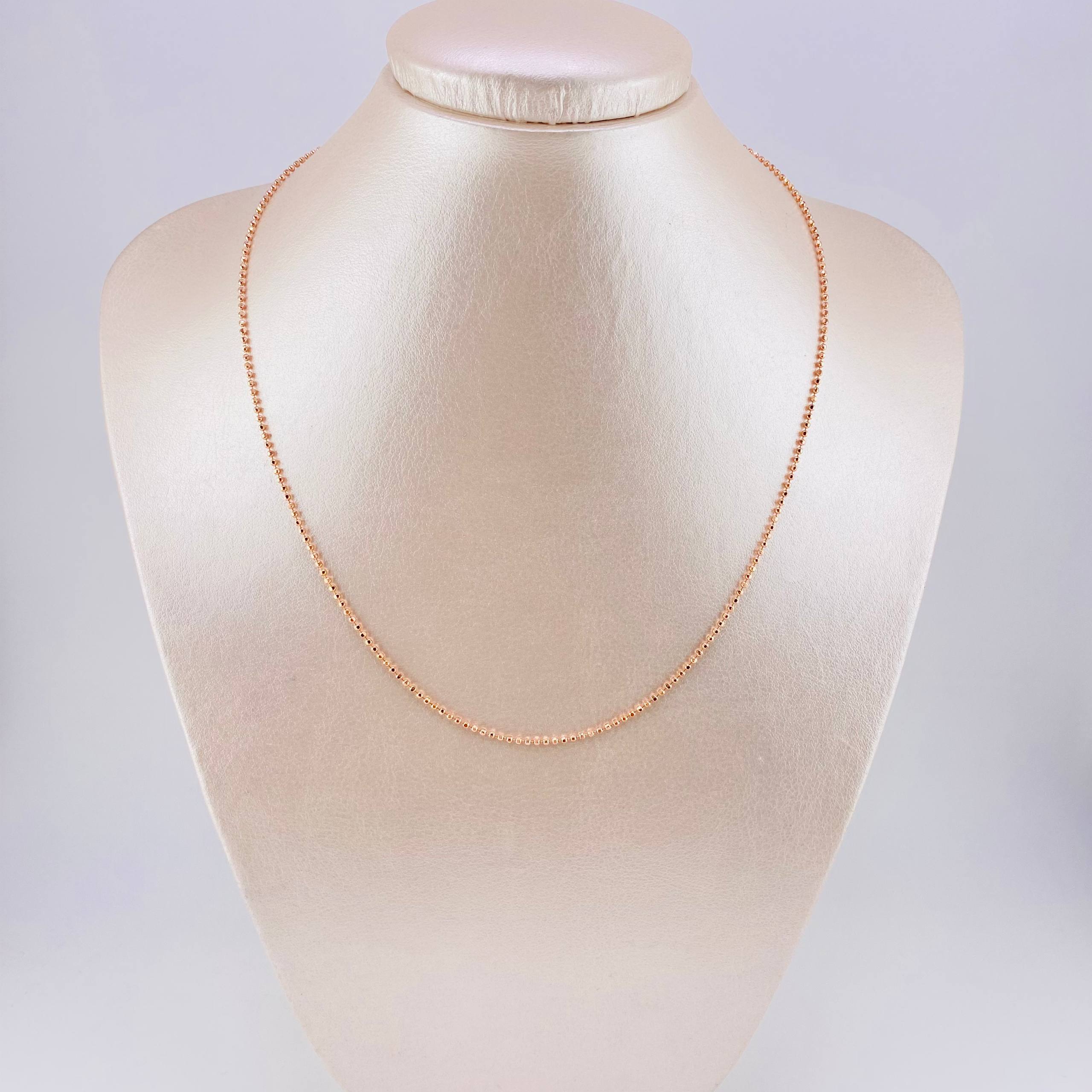 Cadena Militar 3.95g / 45cm / 1.45mm Oro Rosa 18K