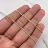 Cadena China 3.1gr / 60cm / 1.3mm Oro Amarillo +0 18K &