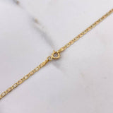 Cadena Escalera Plana 4.6gr / 60cm / 2mm Diamantada Tres Oros +3 18K &