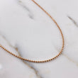 Cadena Militar 5.35gr / 60cm / 1.1mm Diamantada Oro Rosa +3 18K &