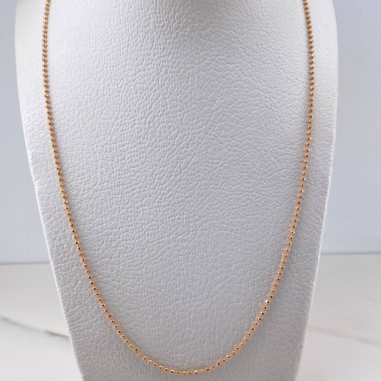 Cadena Militar 5.35gr / 60cm / 1.1mm Diamantada Oro Rosa +3 18K &