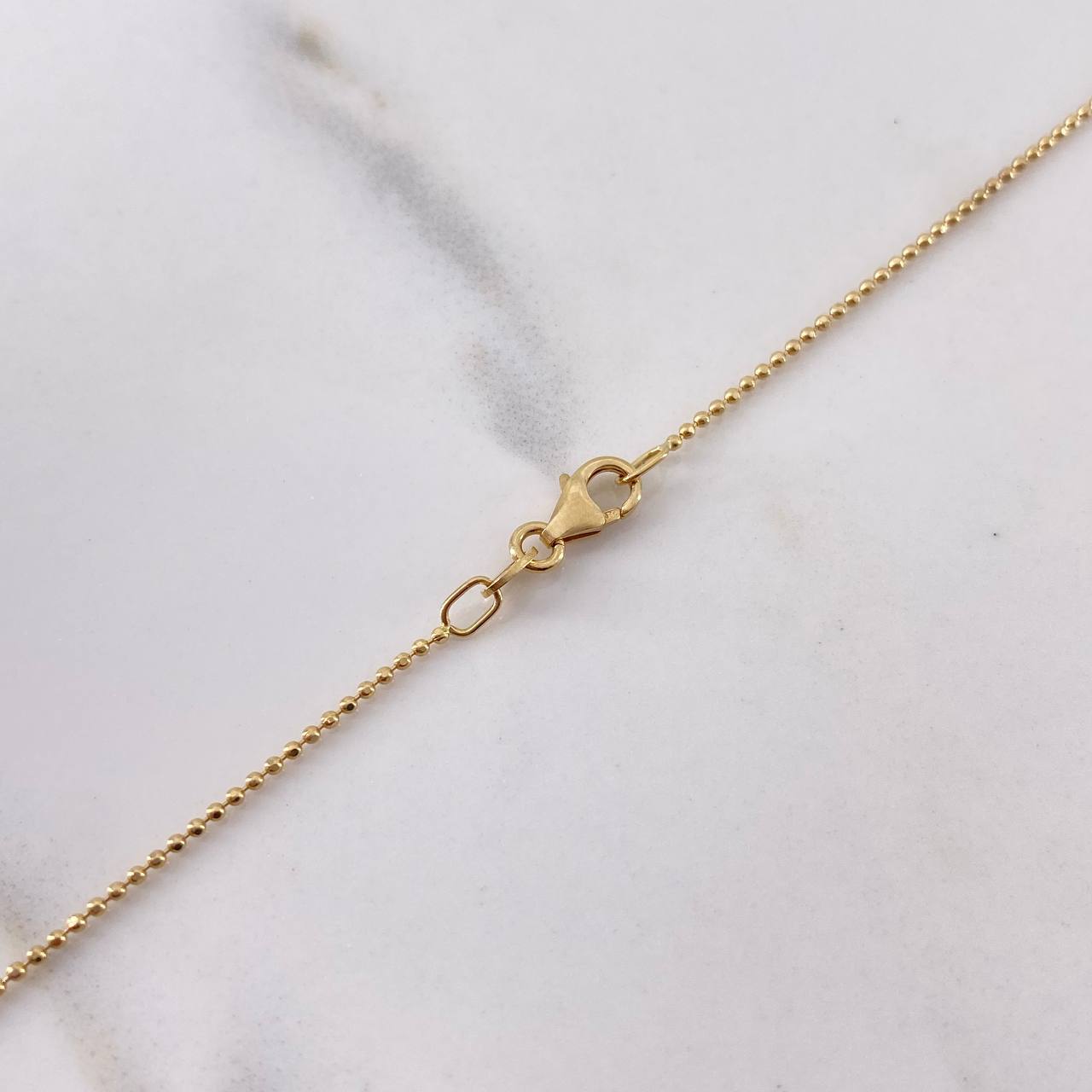 Cadena Militar 2.65gr / 60cm / 0.7mm Diamantada Oro Amarillo +3 18K &