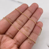 Cadena Militar 2.65gr / 60cm / 0.7mm Diamantada Oro Amarillo +3 18K &