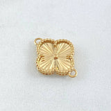 Herraje Trebol 2gr / 2cm / Bordeado Oro Amarillo 18K ©