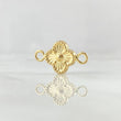 Herraje Trebol 0.45gr / 1.5cm / Bordeado Oro Amarillo 18K ©