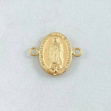 Herraje Virgen Guadalupe 0.75gr / 1.7cm / Ovalada-Troquelada Oro Amarillo 18K ©