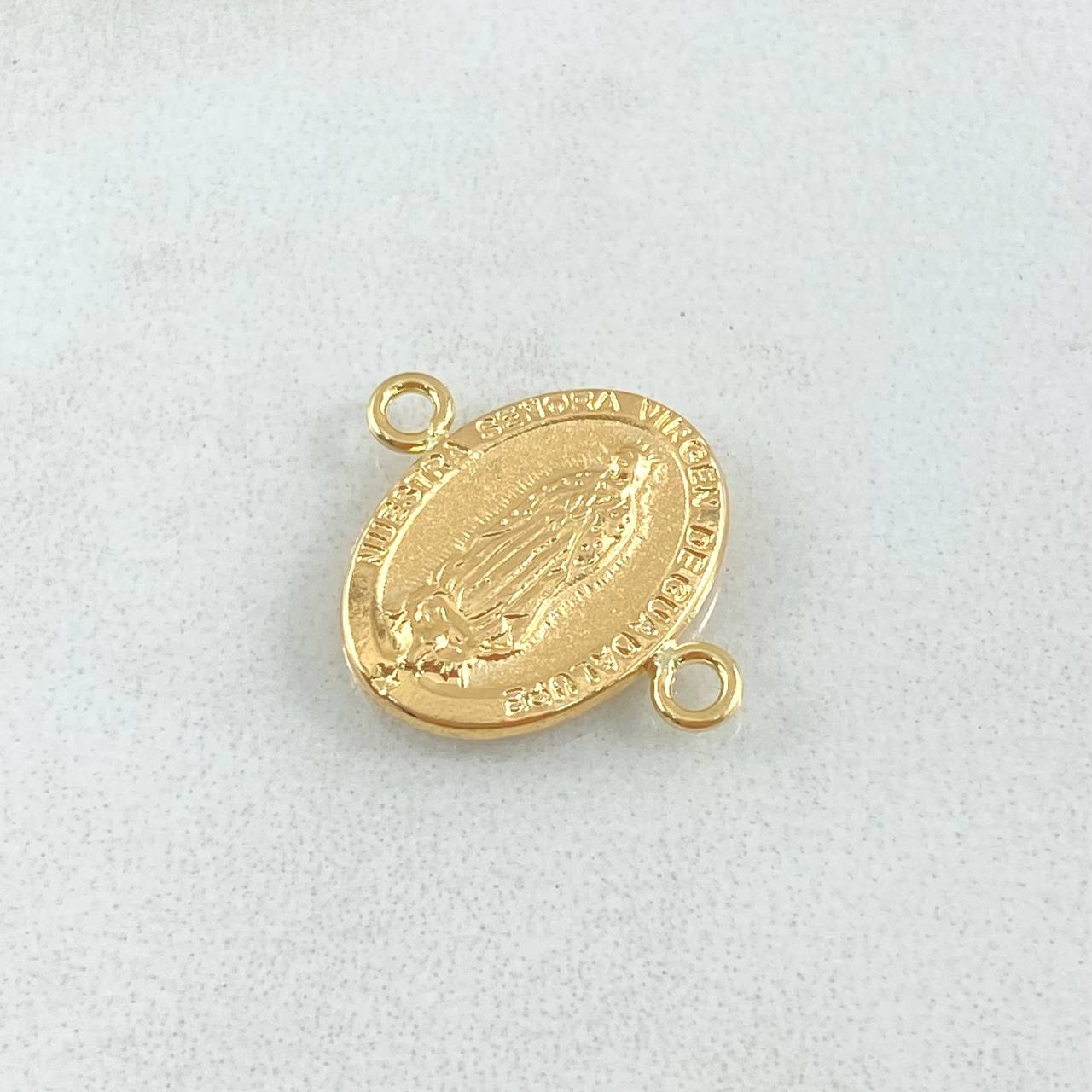 Herraje Virgen Guadalupe 0.75gr / 1.7cm / Ovalada-Troquelada Oro Amarillo 18K ©
