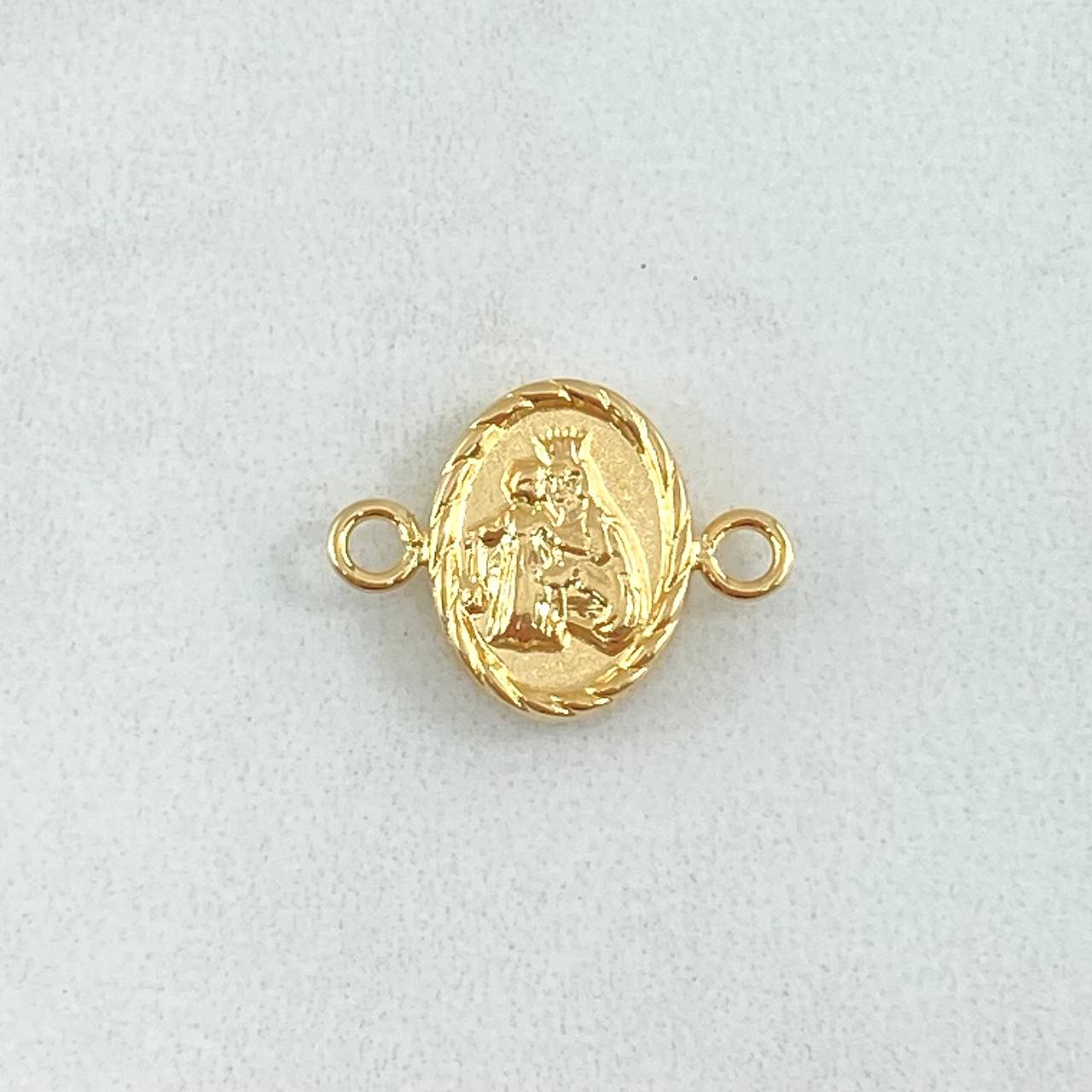 Herraje Virgen Del Carmen 0.65gr / 1.7cm / Bordeada-Troquelada Oro Amarillo 18K ©