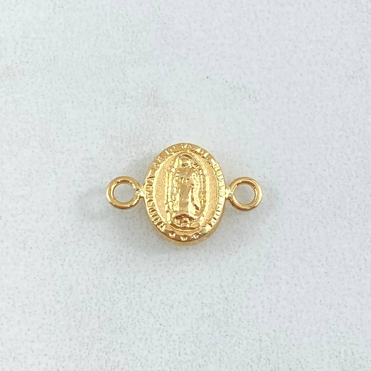 Herraje Virgen De Guadalupe 0.5gr / 1.4cm / Mate Oro Amarillo 18K *