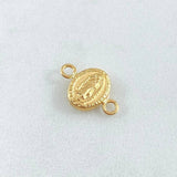 Herraje Virgen De Guadalupe 0.5gr / 1.4cm / Mate Oro Amarillo 18K *