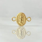 Herraje Virgen De Guadalupe 0.5gr / 1.4cm / Mate Oro Amarillo 18K *