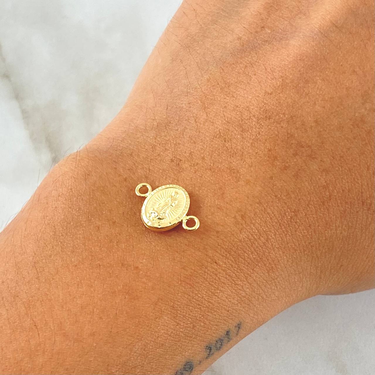 Herraje Virgen Guadalupe 0.5gr / 1.5cm / Oro 18K