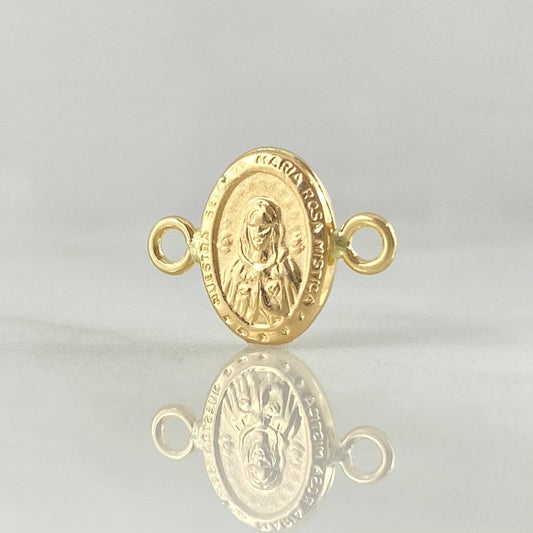 Herraje Virgen Rosa Mistica 0.45gr / 1.4cm / Troquelada Oro Amarillo 18K ©