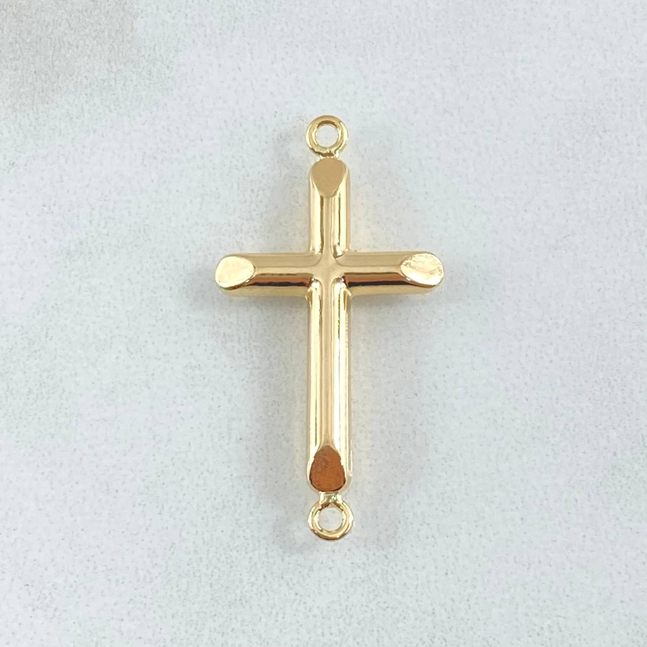 Herraje Cruz 1gr / 3cm / Puntas Planas Oro Amarillo 18K ©