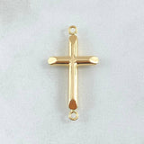 Herraje Cruz 1gr / 3cm / Puntas Planas Oro Amarillo 18K ©