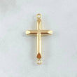 Herraje Cruz 1.05gr / 3cm / Puntas Planas Oro Amarillo 18K ©